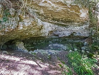 L'abri sous roche  L'abri aurait été occupé au néolithique entre 1800 et 2400 av. JC