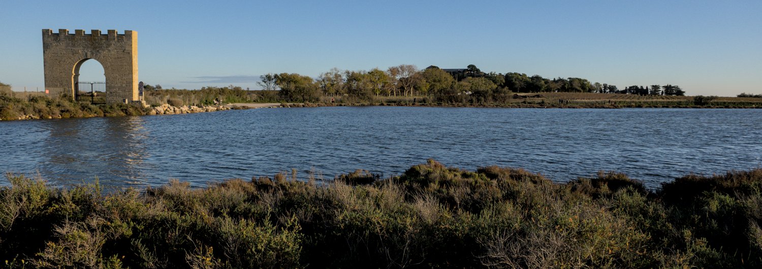 Site de la cathédrale au milieu des étangs