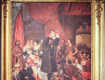 La naissance d'Heni iV (J-Baptiste Emile Bourrières- Copie