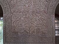 Détail d'un panneau sculpté