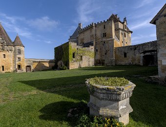 La cour basse, au centre la tour anglaise