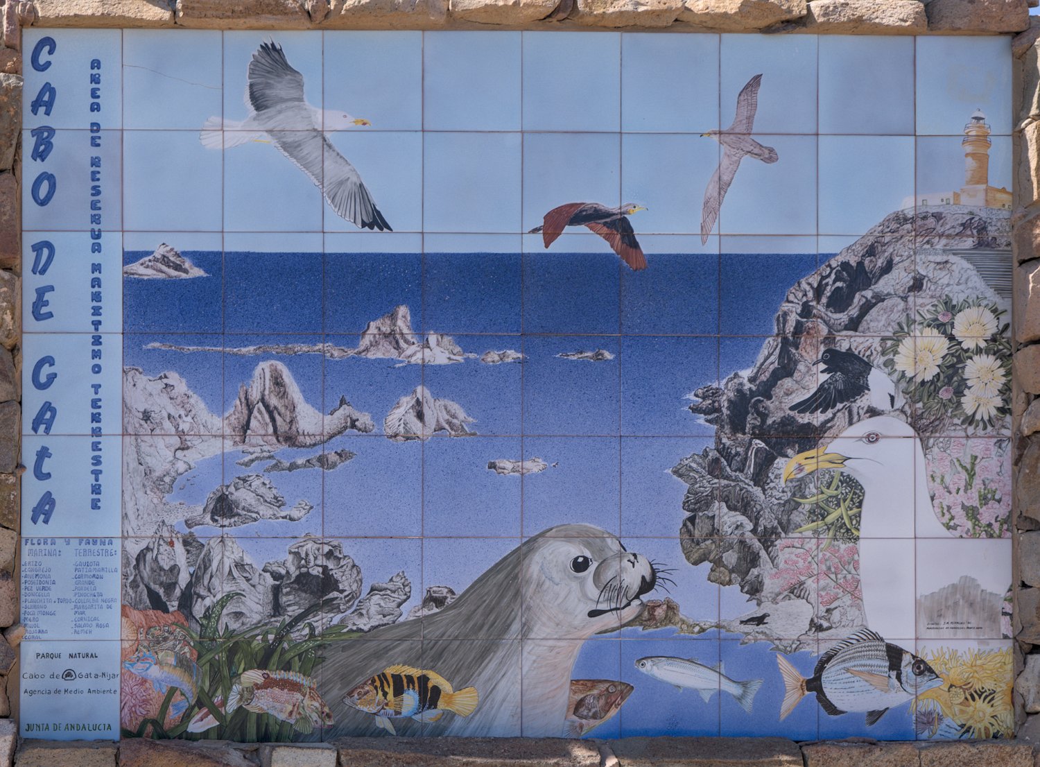 Panneau d'information du Cabo de Gata