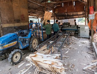 Récupération du bois déroulé